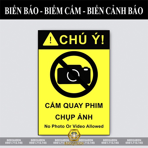 Biển Báo - Biển Cảnh Báo Cấm Quay Phim Chụp Ảnh