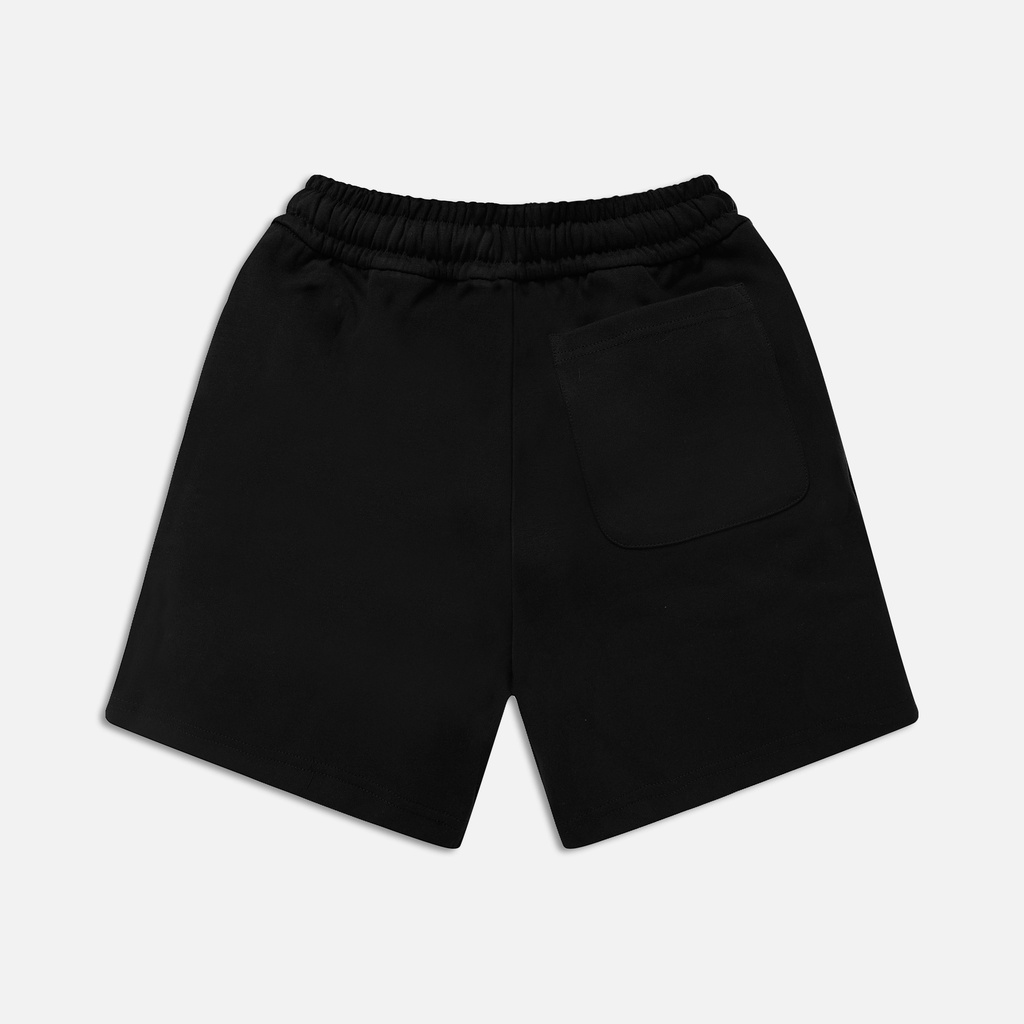 Quần NEEDS OF WISDOM Embroidered Nowsg Sweatshorts - Black - Local Brand Chính Hãng