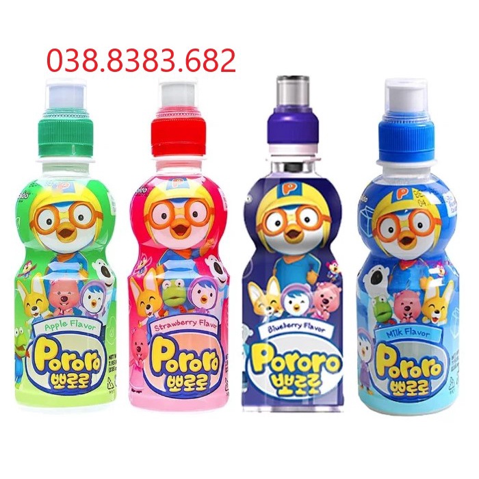 Nước trái cây Pororo Hàn Quốc 235ml đủ vị - 1 chai