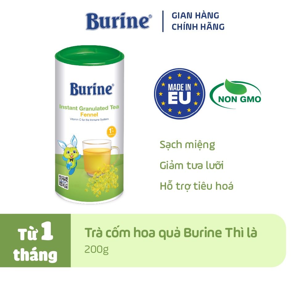 Trà cốm hoa quả HiPP Burine 200g bổ sung Vitamin C, tăng đề kháng dành cho bé từ 1 tháng tuổi