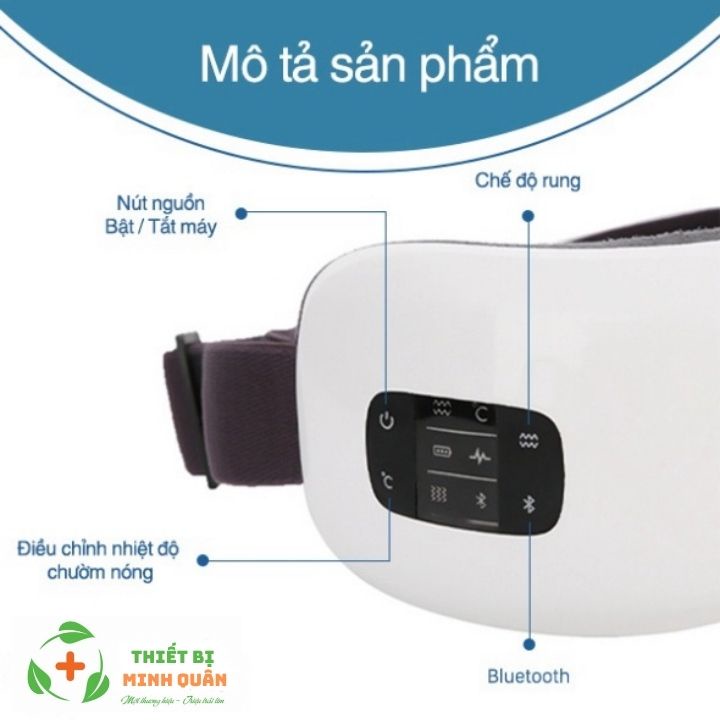 Máy massage mắt, máy mát xa mắt giảm cuồng thâm, đau mắt loại dùng pin HY-01 cao cấp