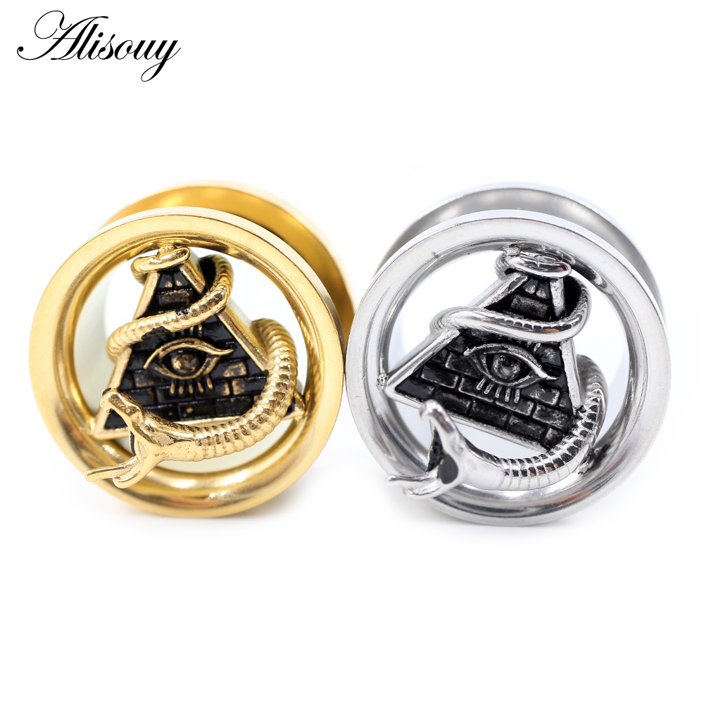 1 Khuyên Nong Tai Hình Tam Giác Bằng Thép Không Gỉ