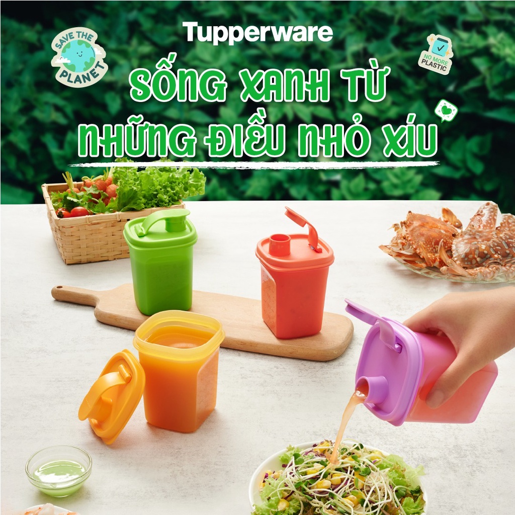 Bình nước Tupperware Slim Line Pitcher 350ml - Bảo hành trọn đời - Nhựa nguyên sinh PP số 5