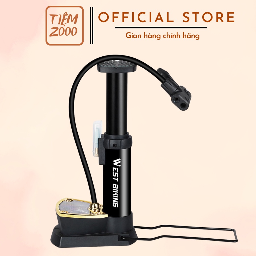 Bơm đạp chân mini đa năng đút cốp xe, cố đồng hồ đo áp suất, bơm chuyên dụng, ô tô, xe máy, xe đạp, bóng bay