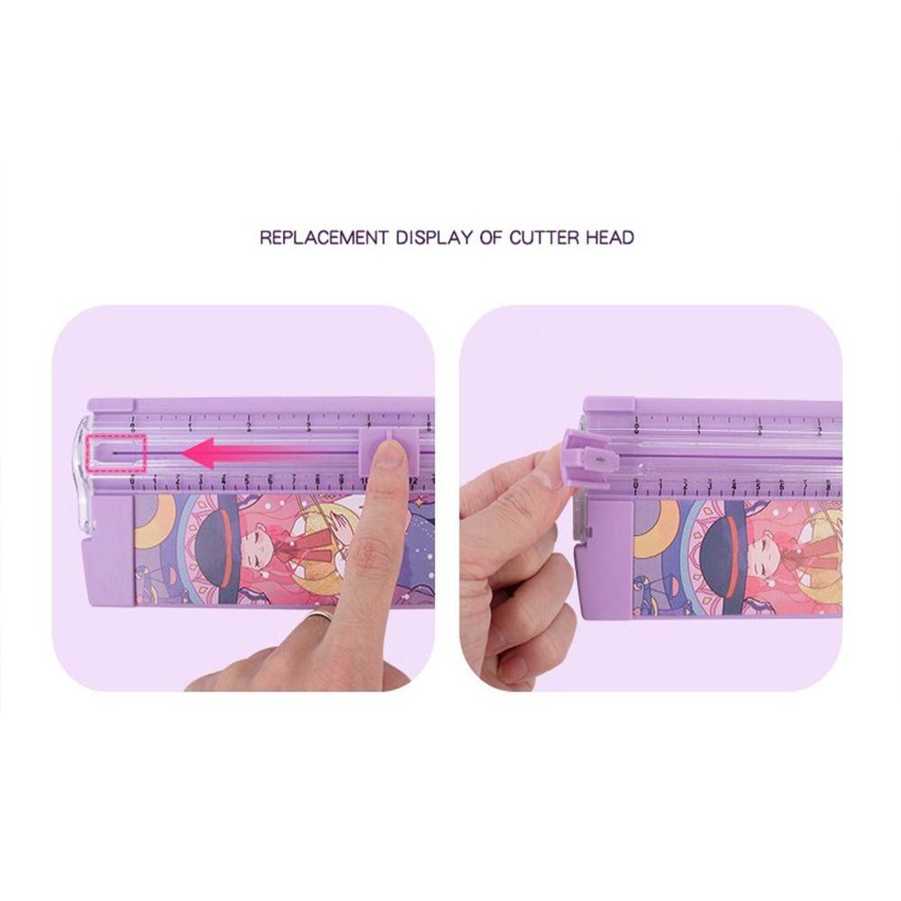 Dụng Cụ Cắt Giấy Với Thước Đo Chính Xác Họa Tiết Hoạt Hình Dễ Thương DIY