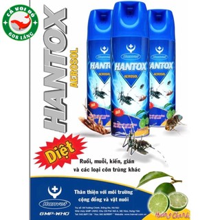 Bình xịt diệt côn trùng muỗi ruồi kiến gián - Hantox Aerosol hương chanh