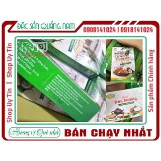 Hộp Bánh dừa nướng Thái Bình 250g làm quà, bánh giòn thơm ngon - Bánh kẹo Đặc sản Quảng Nam