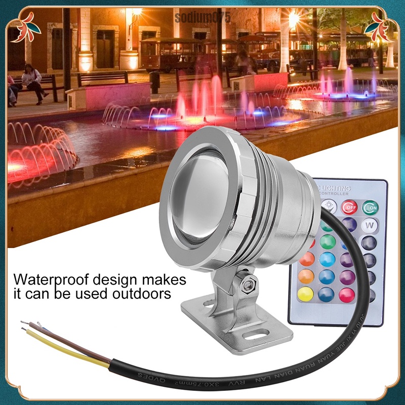 Có thể bán buôn Đèn LED RGB dưới nước Chống thấm Đa màu sắc cho Đài phun cảnh quan tiêu điểm sân vườn ngoài trời Sodium075 Hàng giao ngay