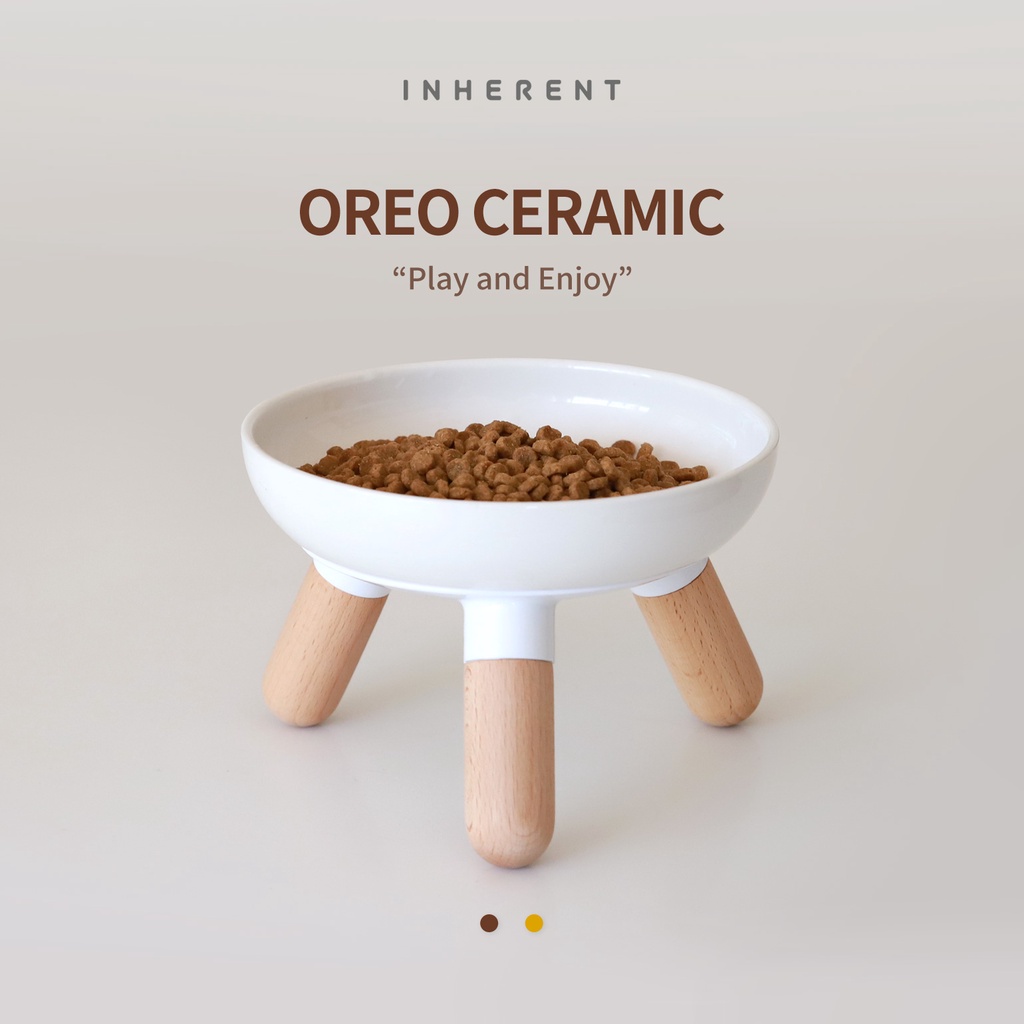 [INHERENT] Bát đựng thú cưng bằng gốm Oreo
