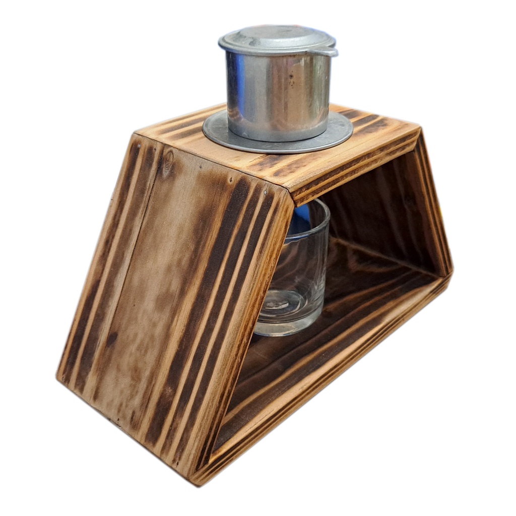 Kệ Gỗ Pha Cà Phê Phin và Máy Staresso Basic Cafe Camping Cắm Trại