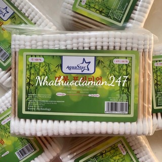Tăm bông thân tre aquastar - túi 200 que