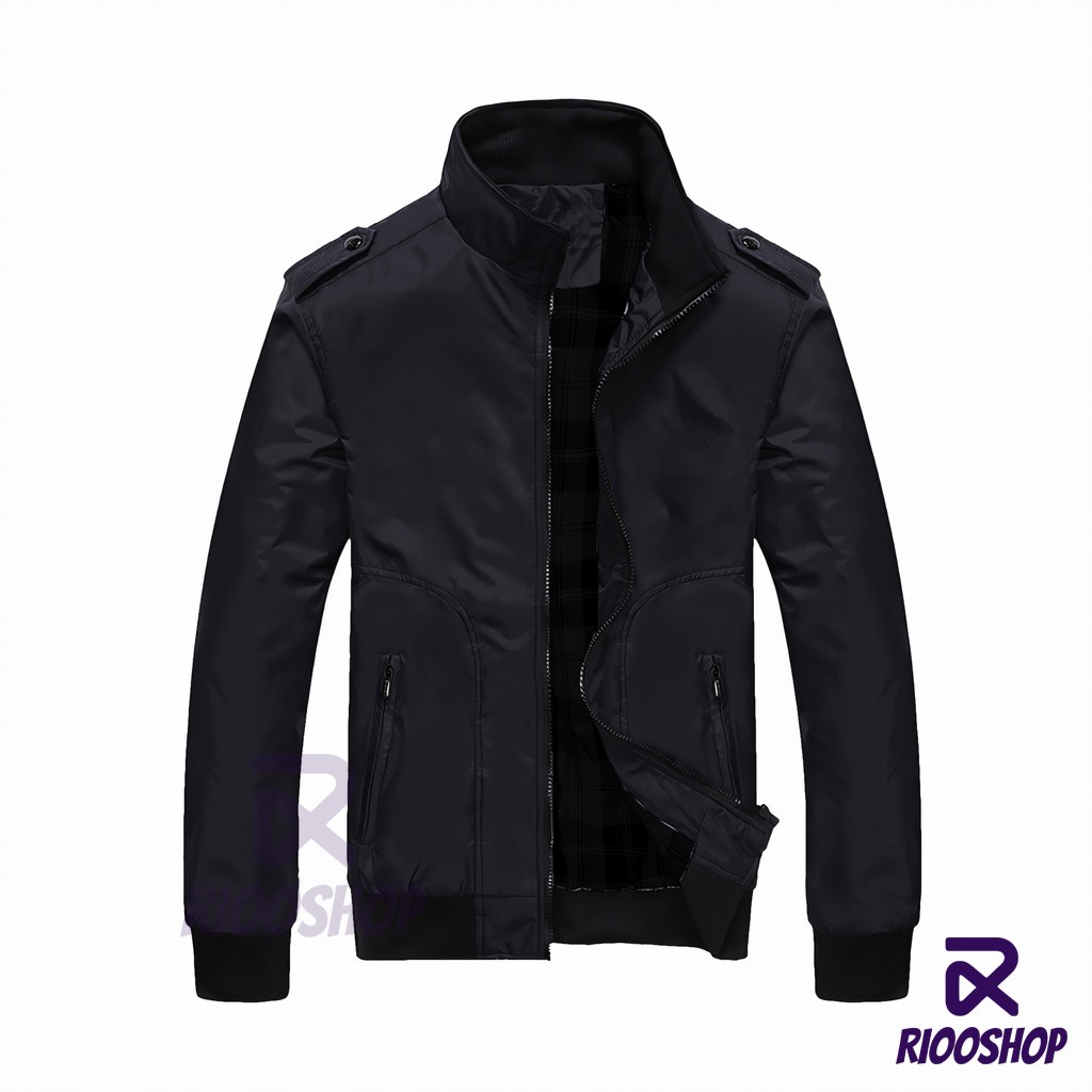Áo khoác nam vải dù dày 2 lớp có túi trong phối cầu vai cực đẹp RCK001 - áo gió nam Riooshop