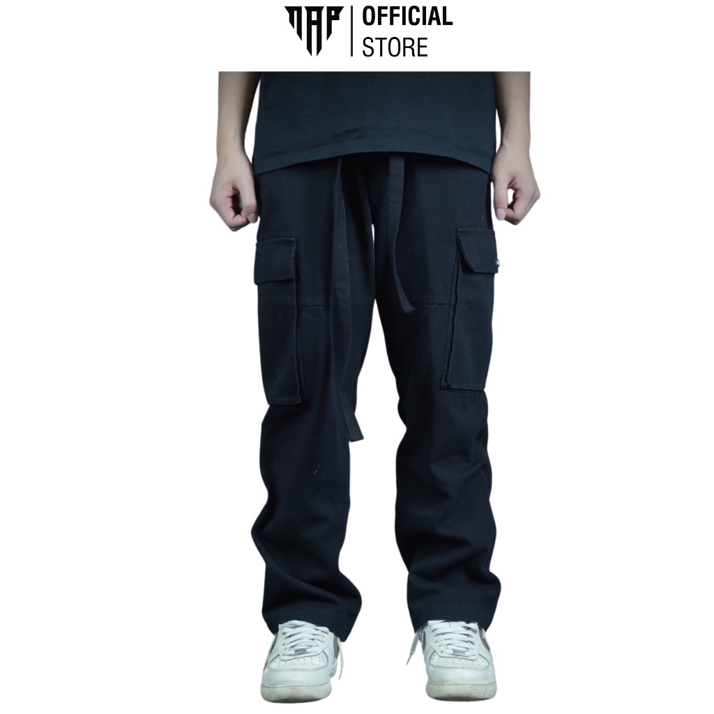 Quần Kaki Hộp Suông Cargo Pants sợi Kaki  cotton định lượng 330gsm Brand NAP