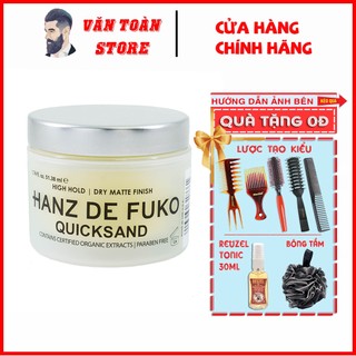 Sáp vuốt tóc Hanz de fuko Quicksand 56gr - new 2023 + Tặng lược