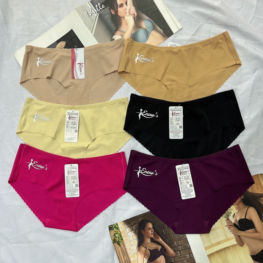 Quần lót su nữ đúc cao cấp Enow's cạp thấp phom mini chất mềm mịn thoáng mát không lộ đường may size dưới 55kg