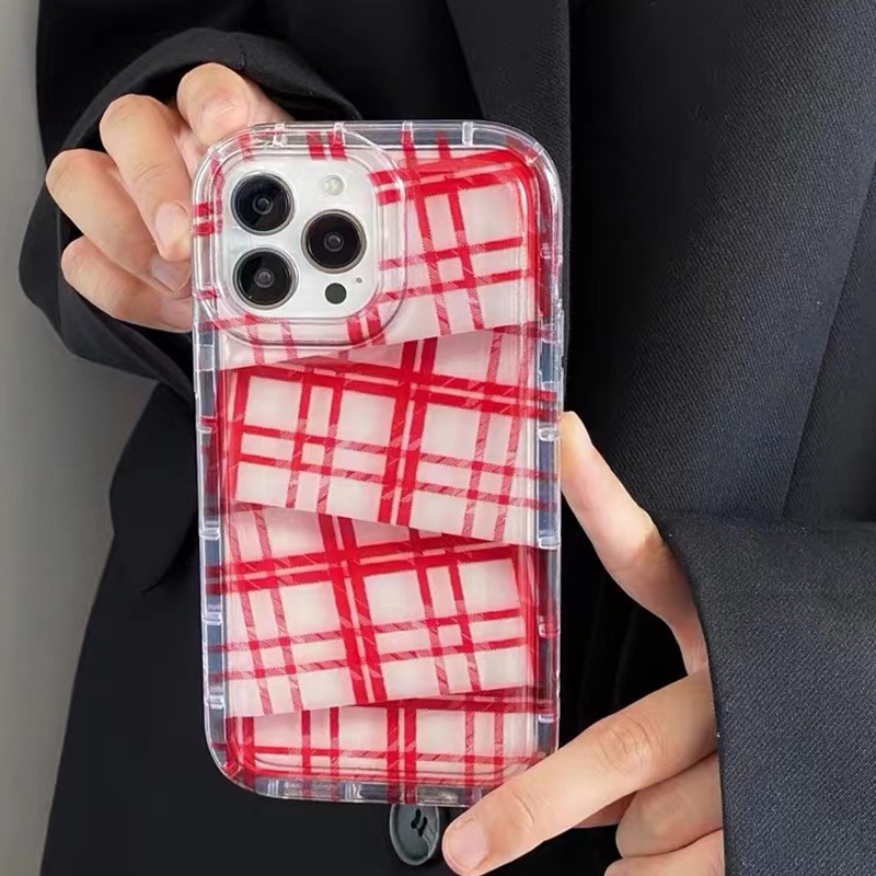 Ốp Điện Thoại Silicon TPU Mềm Trong Suốt Họa Tiết Kẻ Sọc Chống Sốc Cho IPhone 14 13 12 11 Pro XS Max XR X 7 8 6S Plus