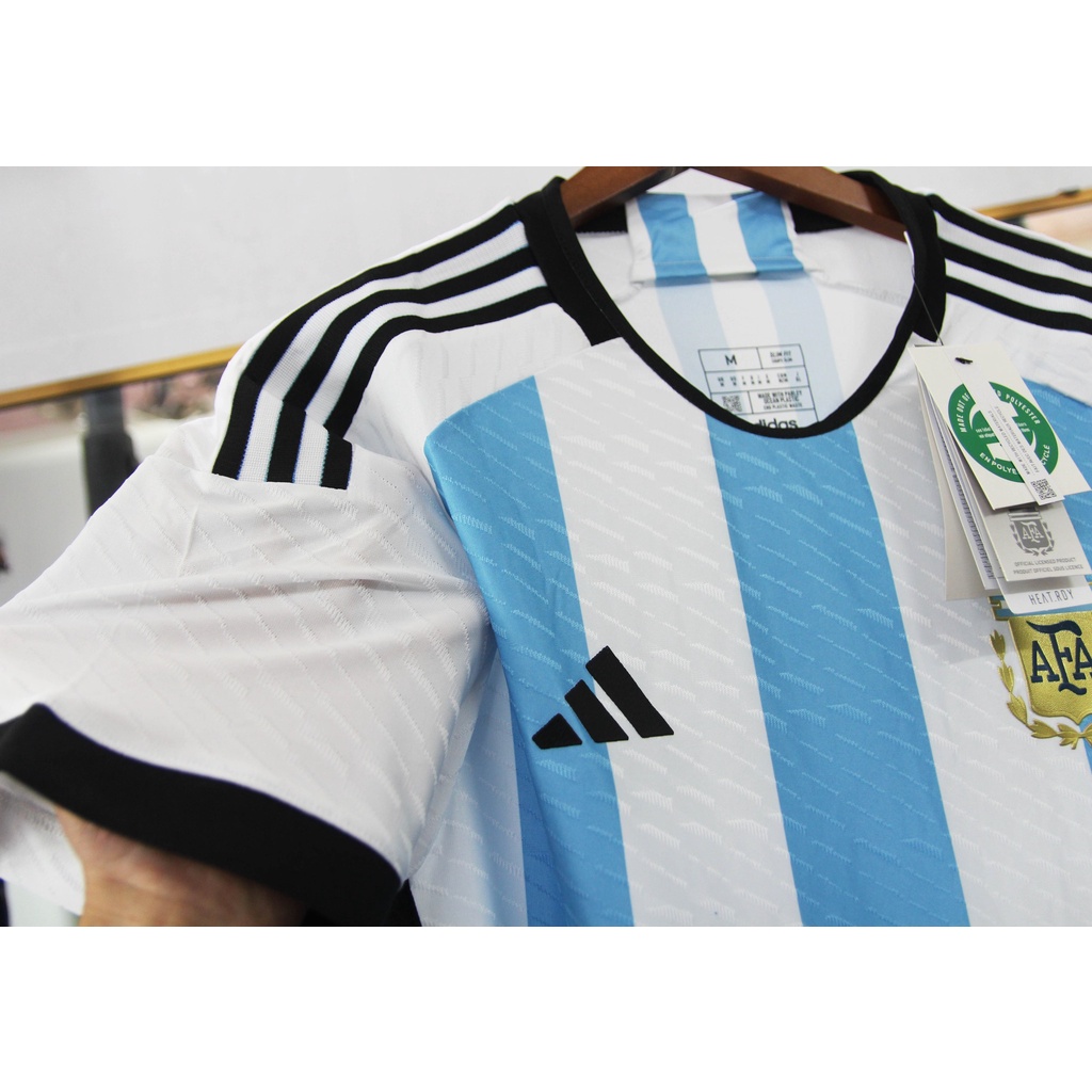 Bộ quần áo bóng đá Đt Argentina mùa WC 22/23 - Bản Player hàng Thái - Argentina Trắng Xanh sân nhà