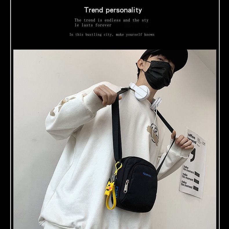 Túi Đeo Chéo Một Bên Vai Kích Thước Nhỏ Nhẹ Đơn Giản Hợp Thời Trang Phong Cách Nhật Bản Cho Nam Và Nữ