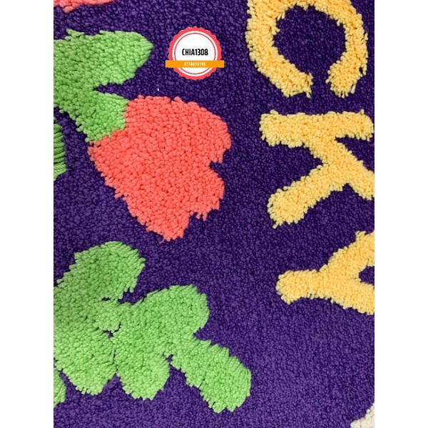 THẢM CHÙI CHÂN LEN HÌNH BẦU DỤC OVAL CAO CẤP KÍCH THƯỚC 50X80CM