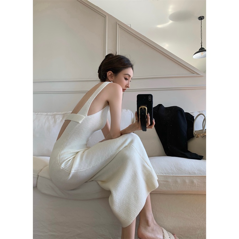 Đầm Dệt Kim Dáng Ôm Thời Trang Retro Thanh Lịch Kiểu Hàn Quốc