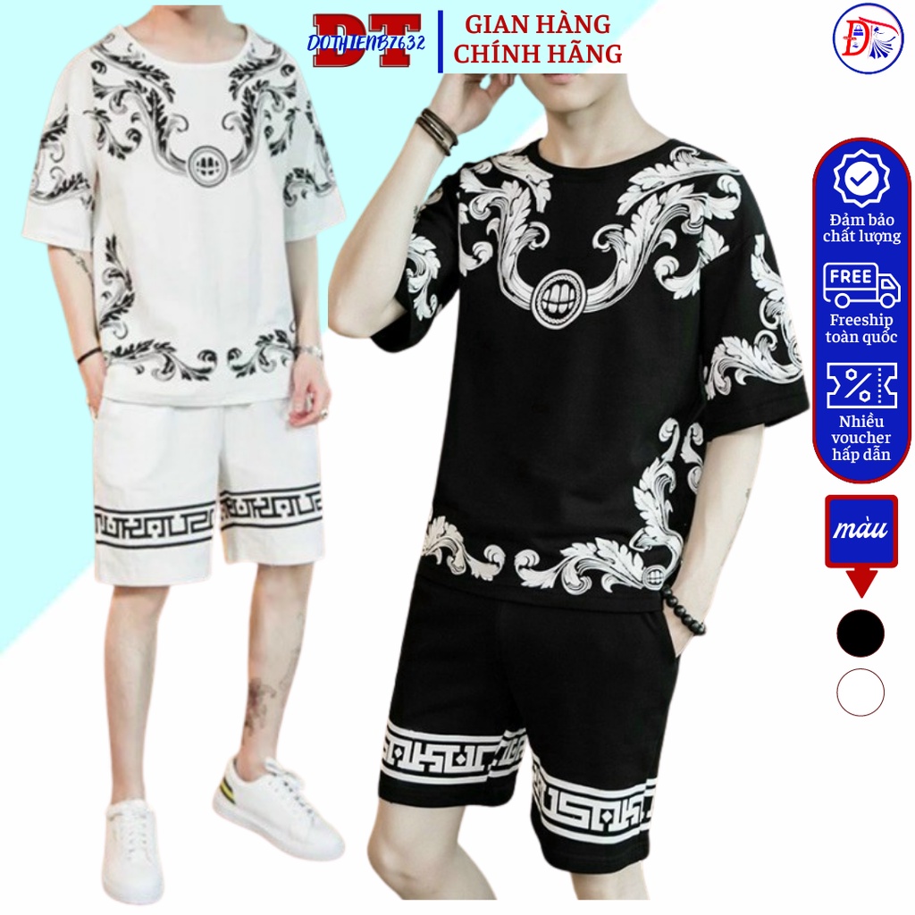 ⚡️  FREE SHIP 99K ⚡️  Bộ Thể Thao Nam COMBO QUẦN ÁO Nữ họa tiết hoa lá chất thun lưới mè mát nhẹ tập gym