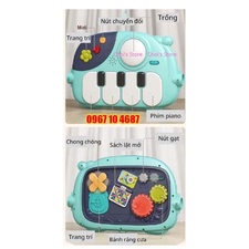 Thảm đạp nhạc, thảm nhạc đa năng 2 mặt kiêm xe tập đi 3in1 cho bé