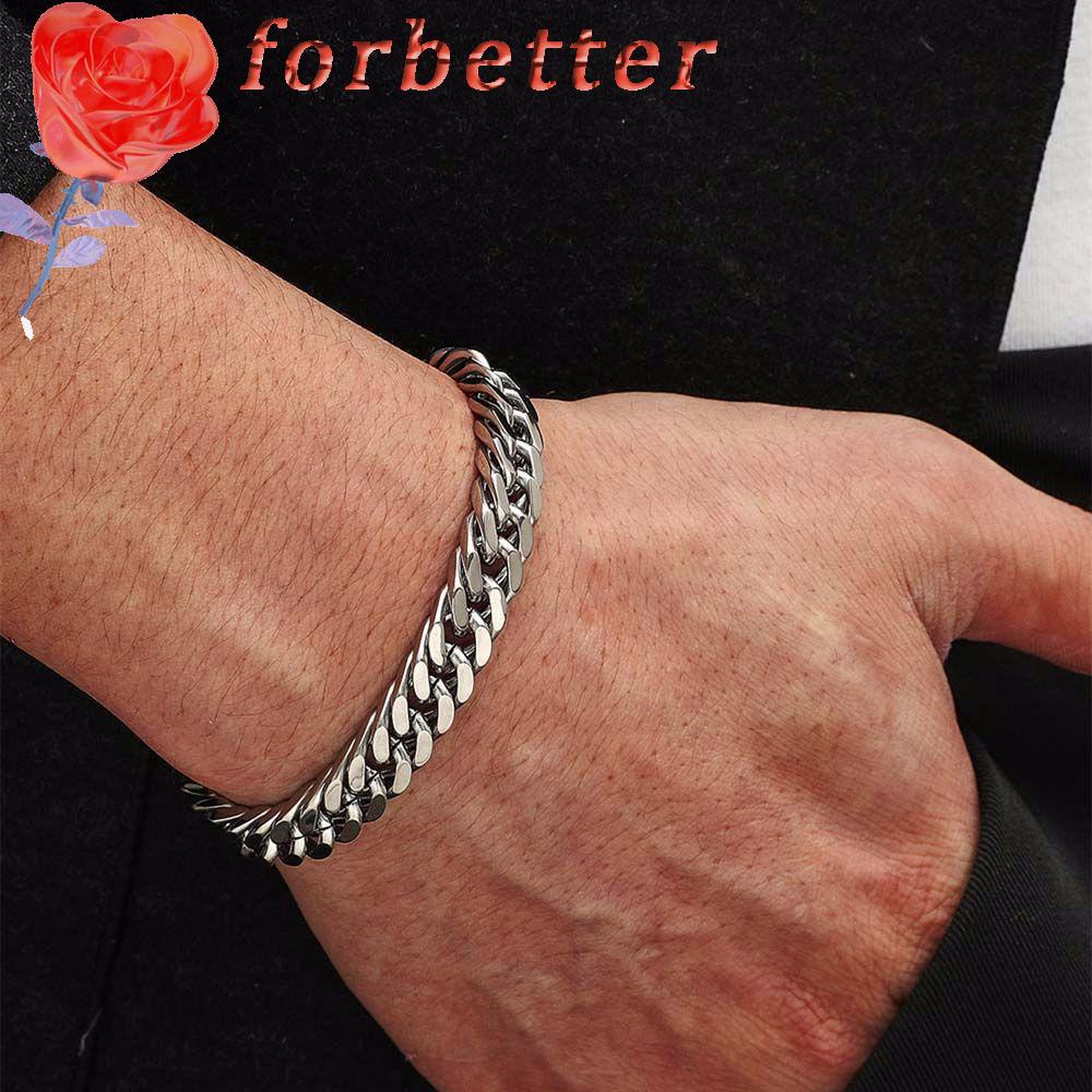 Vòng Tay Dây Xích 10mm Phong Cách Hip Hop Thời Trang Cho Nam Và Nữ