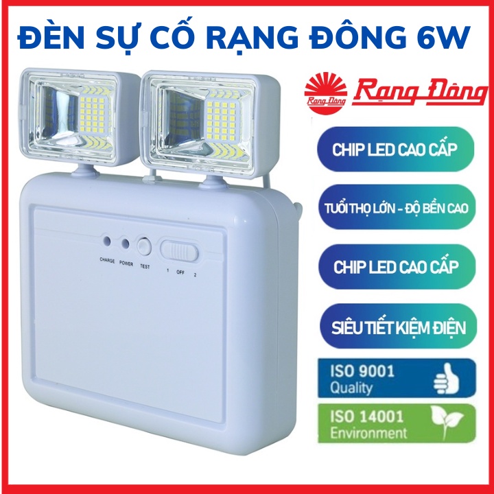 Đèn led chiều sáng khẩn cấp 6W/8W Rạng Đông - Đèn báo sự cố - Độ bền cực cao - Bảo hành 12 tháng