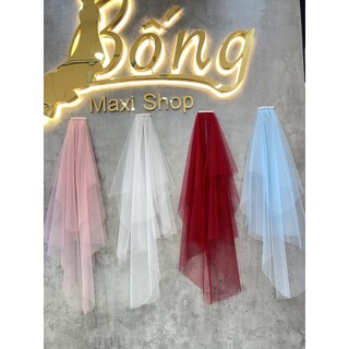 Lup trơn 3 tầng đội đầu cô dâu