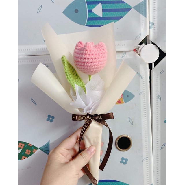 Hoa đan len handmade