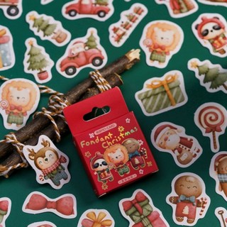 [5 MẪU] Sticker hộp Giáng Sinh ⛄🎅🎄❄ 45-46 hình dán trang trí Noel