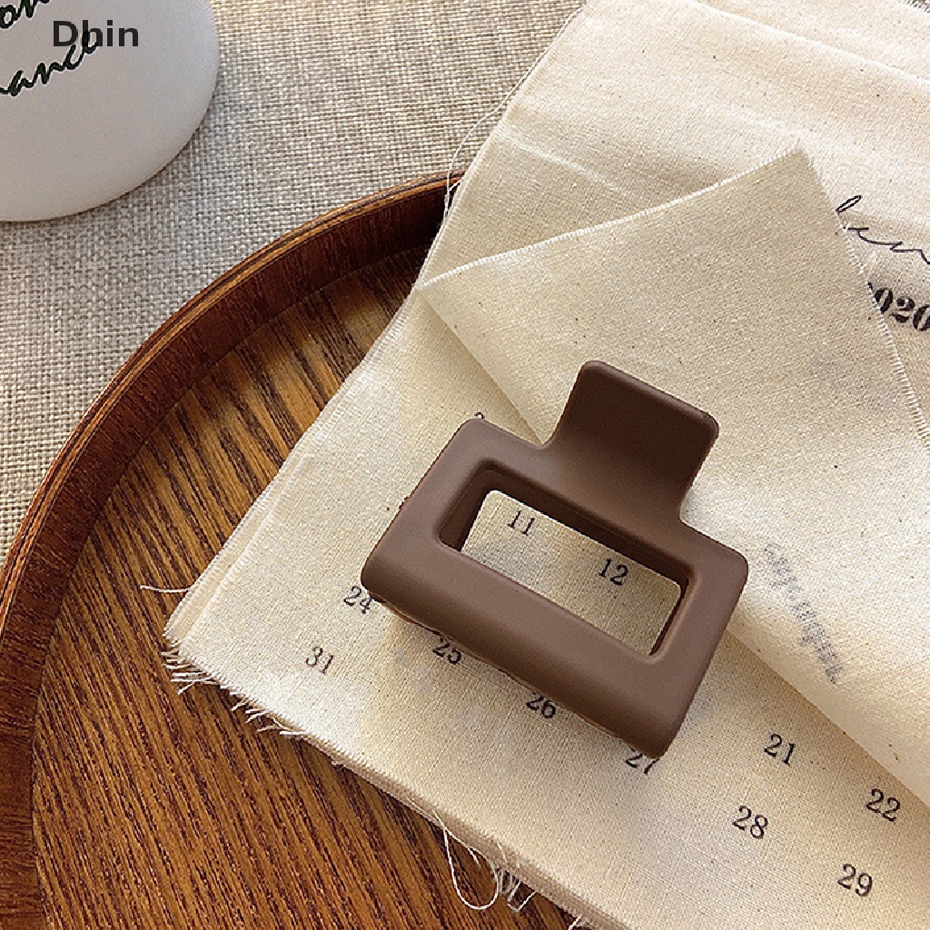 1 Kẹp Tóc Càng Cua Bằng Acrylic Nhám Màu Trơn Thanh Lịch Phong Cách Hàn Quốc