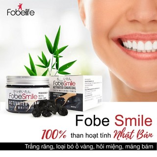Bột trắng răng than tre hoạt tính FoBe Smile 30g