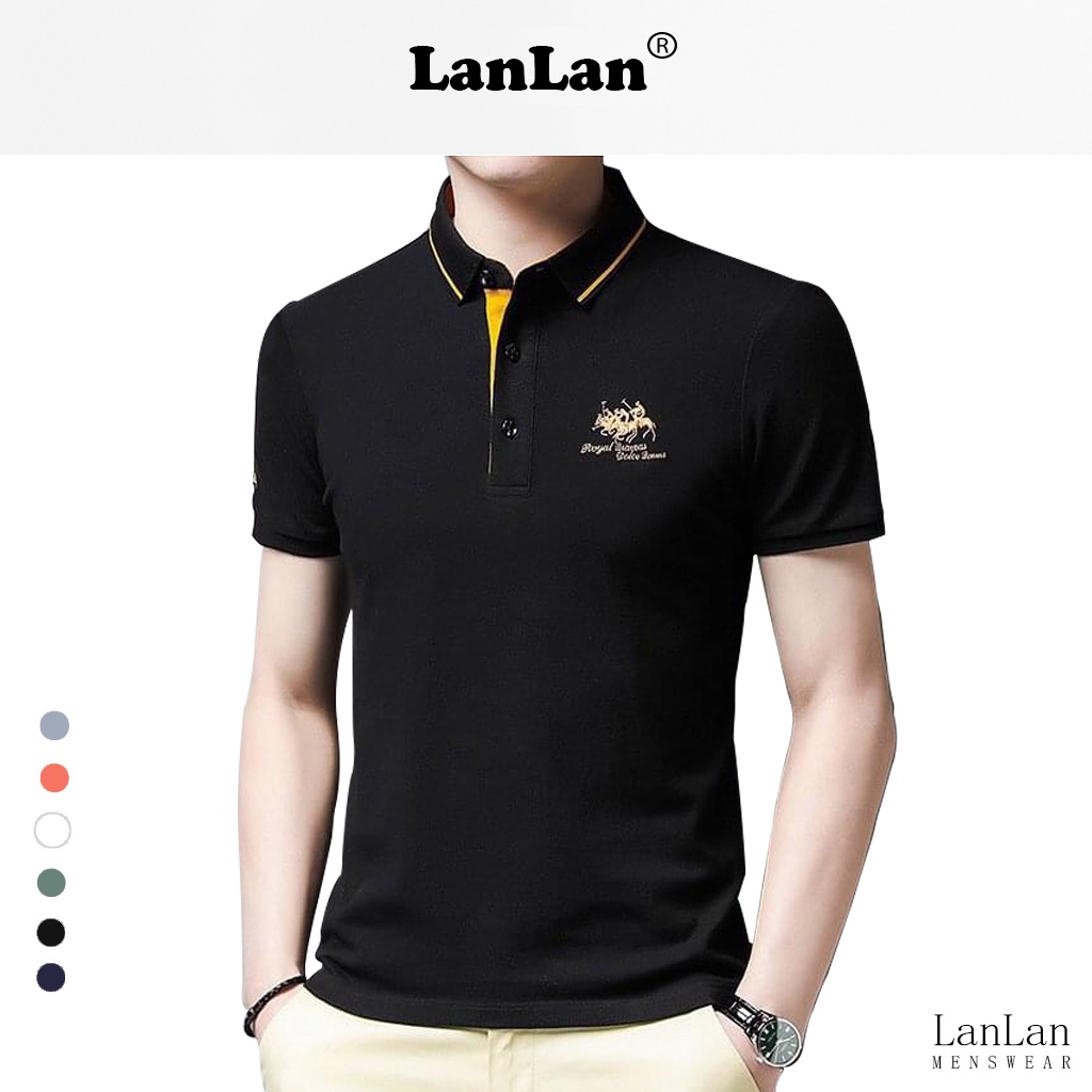 [HOT] Áo polo, áo polo nam, polo thêu ngựa, vải dầy dặn, co giãn 4 chiều, dáng slim trẻ trung, mặc thoải mái thoáng mát