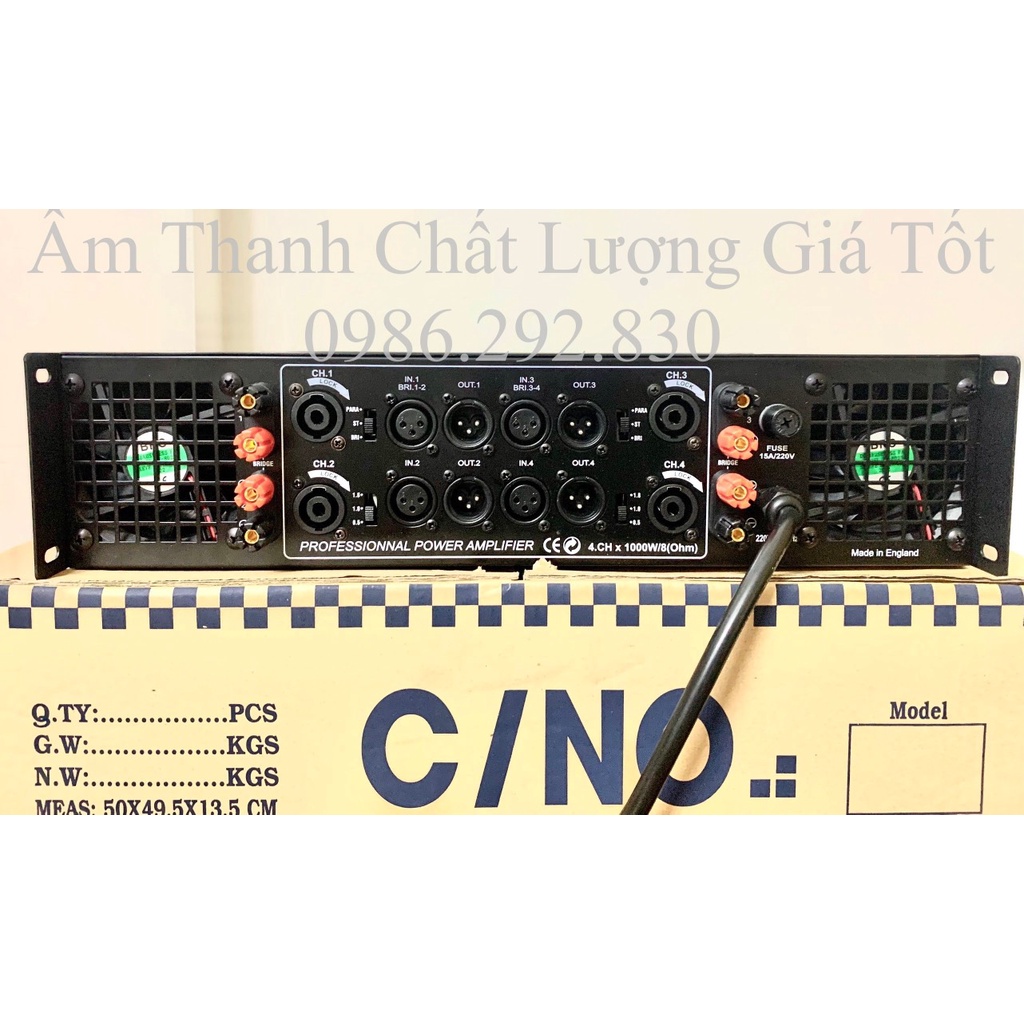 Đẩy 4 Kênh H4888 48 Sò,Nguồn Xuyến Đồng Công Suất 600W / Kênh Tổng 2400W.Chuyên Trị Loa Công Suất Lớn