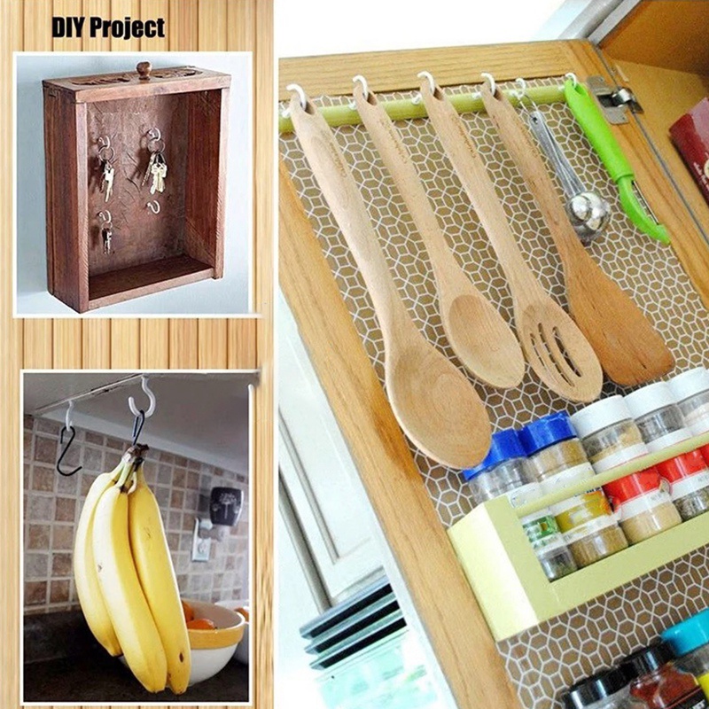 Bộ 70 Móc Treo Đồ Dùng Gắn Trần Nhà Tiện Dụng Cho Nhà Bếp / Nhà Tắm