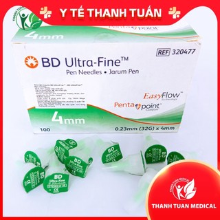 Đầu kim tiêm isulin BD Ultra Fine Pen Needles 32G sử dụng cho bút chích Insulin đái tháo đường