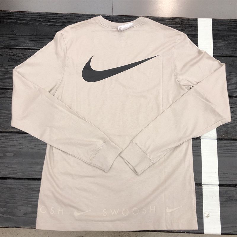 Nike Áo Thun cotton swoosh Cổ Tròn Dài Tay Thời Trang Thể Thao Dành Cho Nam 2023 dz3044