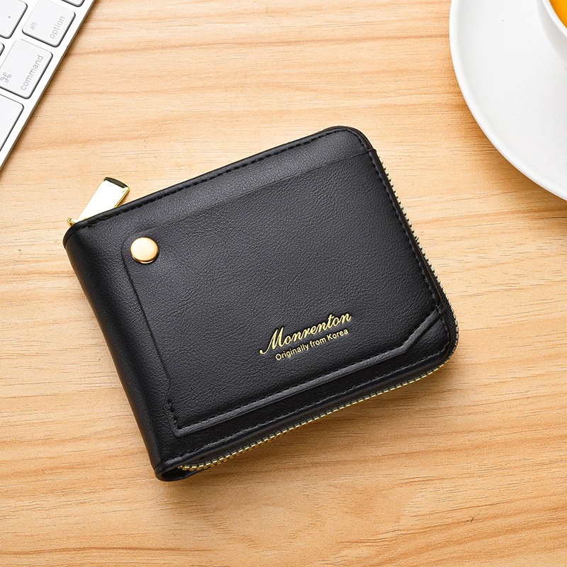 IELGY Ví Cỡ Lớn Phối Khóa Kéo Phong Cách Hàn Quốc Cho Nữ