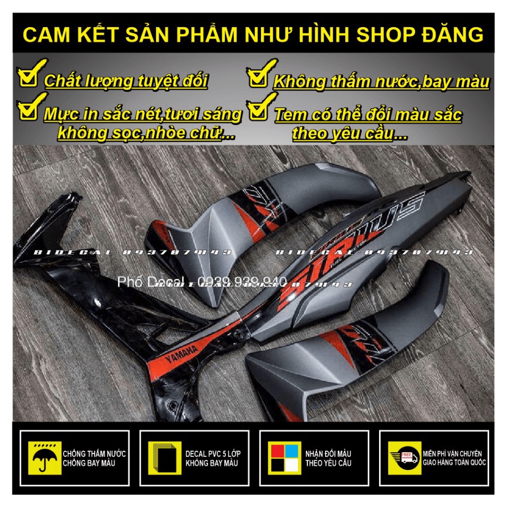 TEM RỜI SIRIUS MẪU 2020 XÁM CAM - 