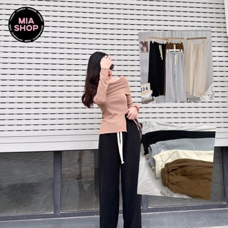 Quần suông nữ Mia, quần nỉ nhung tăm ống suông , quần ống rộng chất nỉ nhung tăm - Hàng loại 1