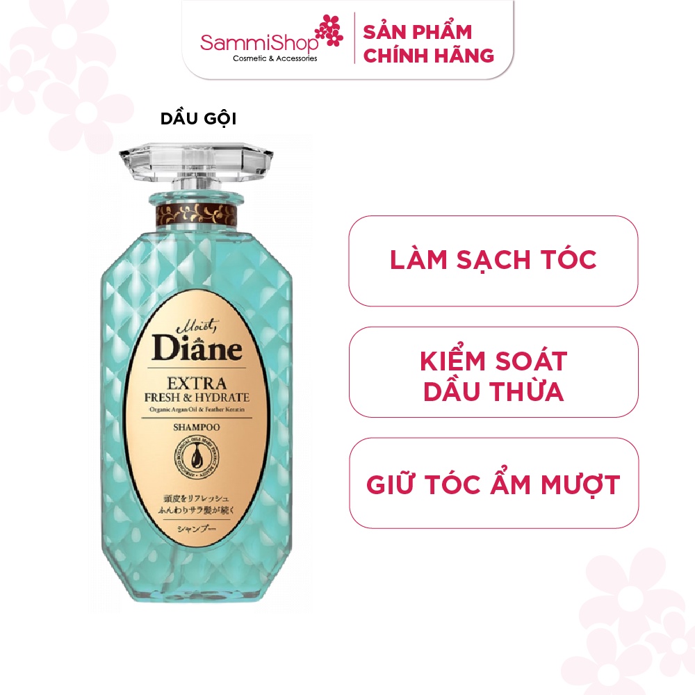 Dầu gội / xả Moist Diane Extra Fresh & Hydrate 450ml