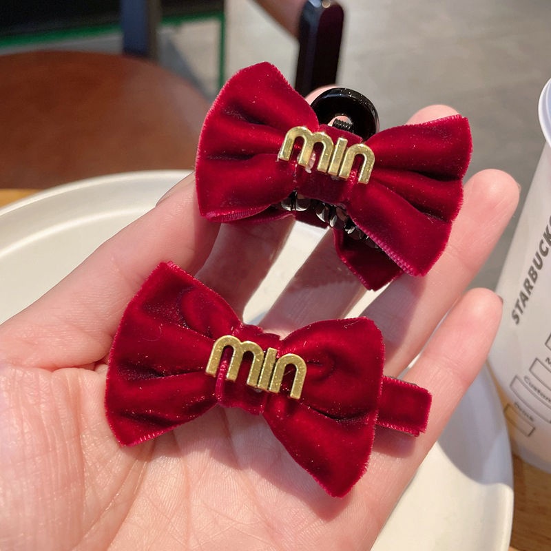 Kẹp Tóc Hình Nơ Nhỏ Xinh Xắn Thời Trang Thu Đông Phong Cách Hàn Quốc Cho Nữ