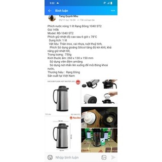 Phích nước nóng 1 lít Rạng Đông 1040 ST2