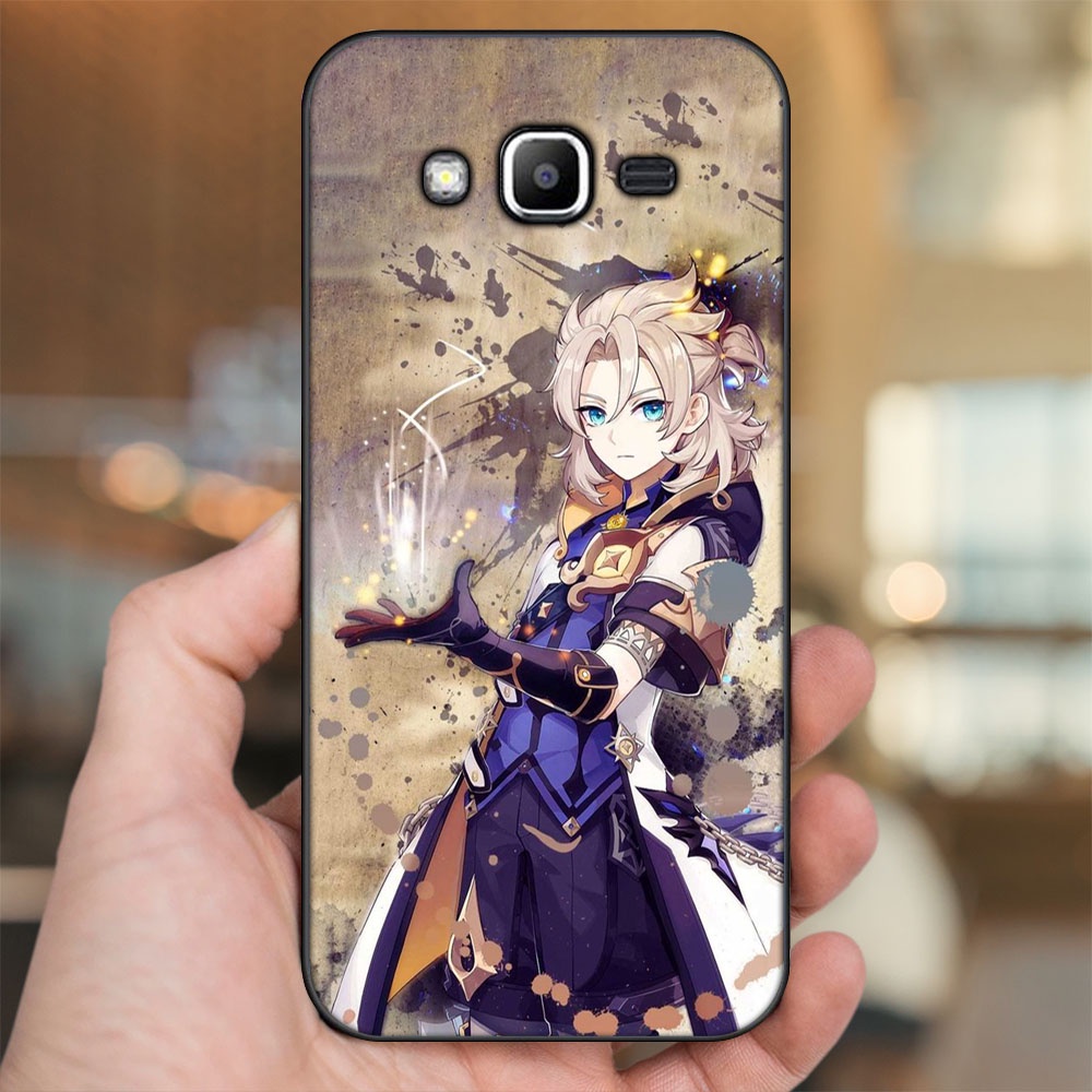 Ốp lưng Samsung J2 Prime, J3 2016, J5 2015 viền đen in hình Albedo Genshin Impact