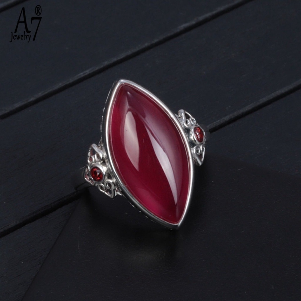 Nhẫn Bạc Sterling A7 S925 Hình Lựu Mã Y1082