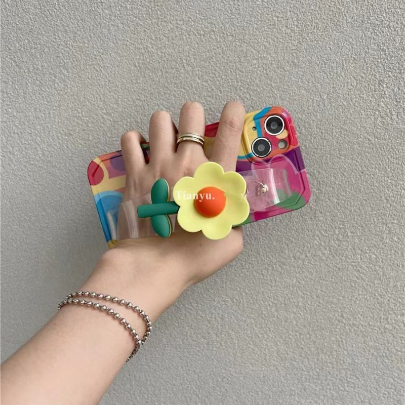 Ốp Điện Thoại Họa Tiết Hoa Có Dây Đeo Cho Huawei 13 12 11 Pro Max