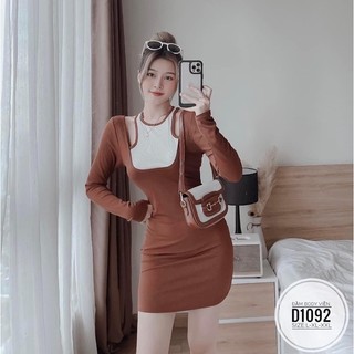 Đầm body viền phối D1092