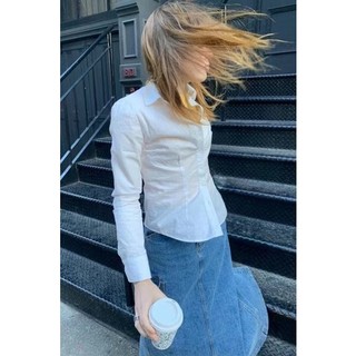 Áo sơ mi cổ sen Brandy Mell*** freesize