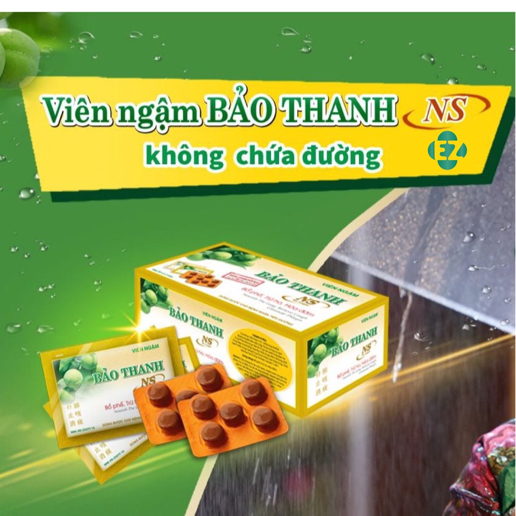Viên ngậm ho Bảo thanh  - giúp Hỗ trợ giảm ho, rát họng hiệu quả Vỉ 6 viên - EZ Pharmacy